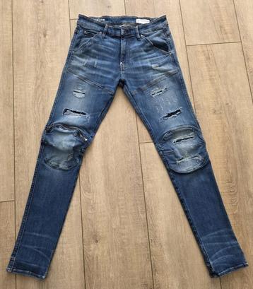 G-Star 5620 Elwood 3D Zip Knee Aged Restored Blue 31-32 beschikbaar voor biedingen