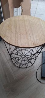 Bijzettafeltje, Minder dan 55 cm, Gebruikt, Rond, Hout
