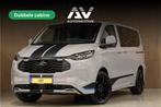 Ford Transit Custom 320 2.5 PHEV Sport DC | Dubbel Cabine |, Auto's, Bestelauto's, Zwart, 4 cilinders, Leder en Stof, 59 km/l