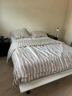 Lattenbodem, hoofdbord + 2 matrassen, Huis en Inrichting, Ophalen, Gebruikt, Wit, Tweepersoons