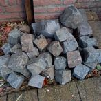 Basaltblokken Zwart/Grijs - 43 stuks, Tuin en Terras, Ophalen, Gebruikt, Zwart, Kei