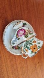 Oude Parelmoer Kopjes (3 stuks), Huis en Inrichting, Keuken | Servies, Gebruikt, Ophalen of Verzenden, Overige stijlen, Kop(pen) en/of Schotel(s)