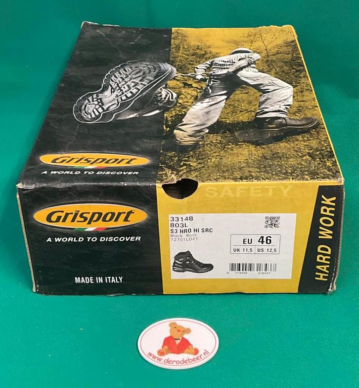Grisport veiligheidsschoenen maat 46, nieuw in doos, Doe-het-zelf en Verbouw, Veiligheidskleding, Nieuw, Ophalen of Verzenden