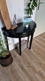 Halfronde sidetable zwart, Huis en Inrichting, Tafels | Sidetables, Ophalen, Gebruikt, 100 tot 150 cm, Landelijk