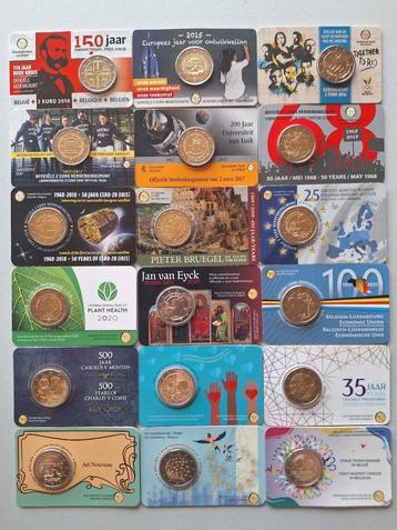2 Euro Coincards Belgie van 2007 t/m 2024 (Vlaams & Waalse) beschikbaar voor biedingen