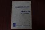 SACHS 50 met 2 versnellingen onderdelen lijst 1958 ??, Ophalen of Verzenden, Gebruikt