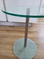 Ronde Glazen Bijzettafel - Modern Design, Minder dan 55 cm, Rond, Modern, Ophalen