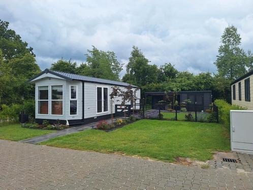Prachtige chalet op mooie locatie in Drenthe!, Caravans en Kamperen, Stacaravans, Ophalen