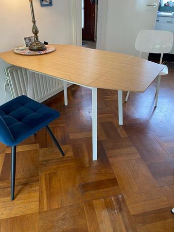Uitklapbare tafel IKEA bamboe/wit