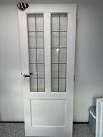 Massieve binnendeur glas in lood jaren '30 stijl, Doe-het-zelf en Verbouw, Deuren en Horren, Ophalen, Gebruikt, Minder dan 80 cm