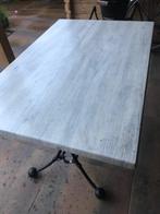 tuintafel bistrotafel terrastafel metalen onderstel 120 x 80, Tuin en Terras, Tuintafels, Kunststof, Gebruikt, Rechthoekig, Ophalen