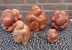 5 x yogiman houten beeldtjes, Ophalen, Zo goed als nieuw