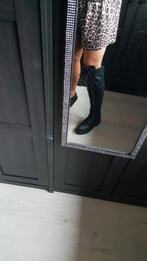 Nieuwe overknee lederen Laarzen, maat 44 Ulla Popken, Schoenen of Laarzen, Zwart, Nieuw, Ulla Popken