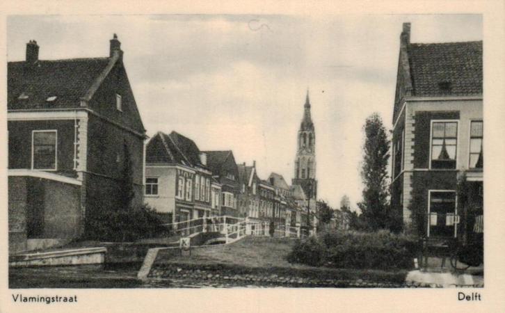 14 124 Delft Vlamingstraat 1973 gelopen, Verzamelen, Ansichtkaarten | Nederland, Gelopen, Zuid-Holland, 1960 tot 1980, Ophalen of Verzenden
