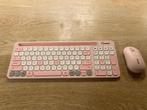 QWARE Florence Draadloze Muis & Toetsenbord - Roze, Ophalen, Toetsenbord en muis-set, Qware, Overige typen