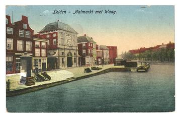 943416 Leiden Aalmarkt Waag 1916 Gelopen met Postzegel beschikbaar voor biedingen
