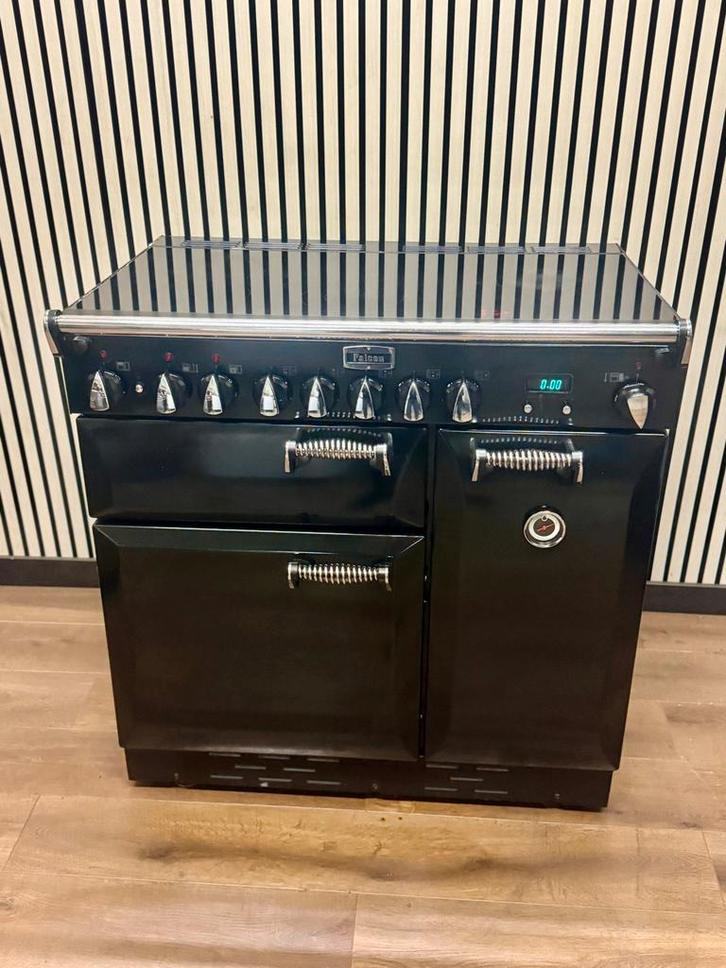 Luxe Falcon Elan keramische Fornuis met 3 ovens 90 cm, Witgoed en Apparatuur, Fornuizen, Zo goed als nieuw, Vrijstaand, Keramisch