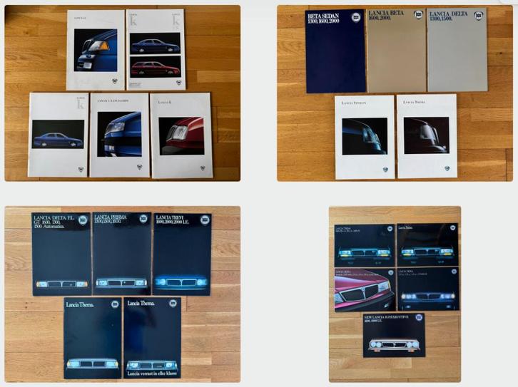Lancia folders, 20 stuks, Boeken, Auto's | Folders en Tijdschriften, Gelezen, Overige merken, Ophalen of Verzenden