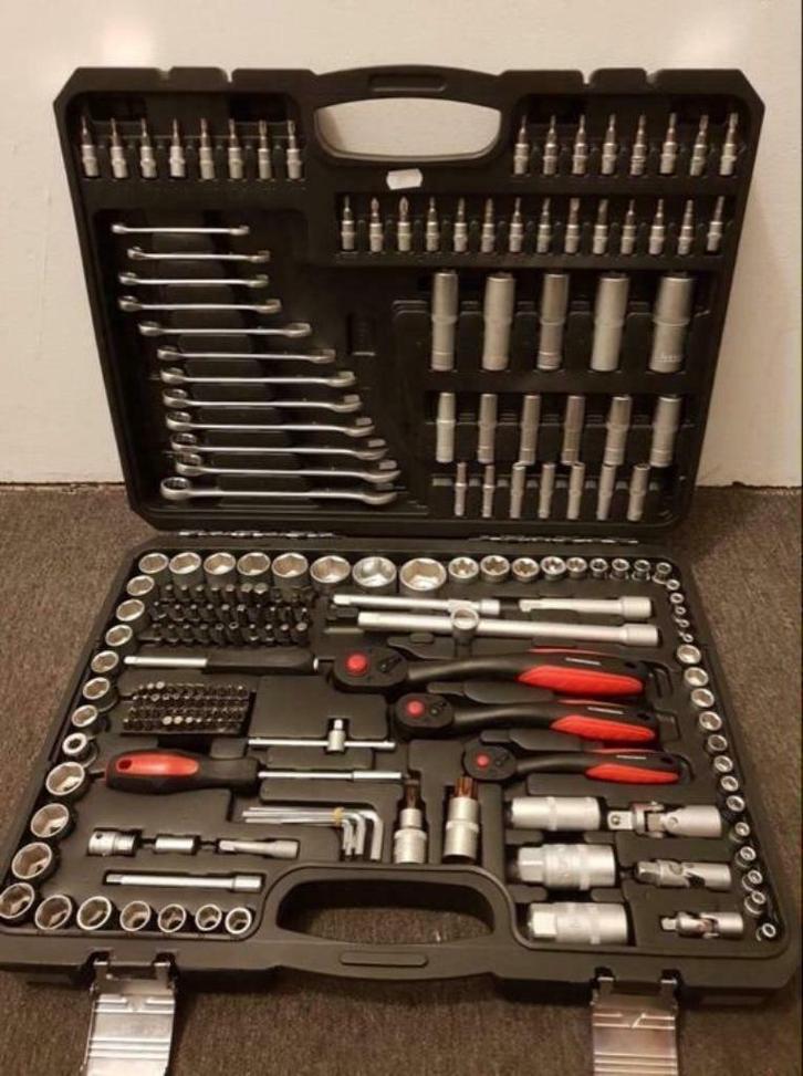 216 delige doppenset nieuw, Doe-het-zelf en Verbouw, Gereedschap | Handgereedschap, Nieuw, Ophalen of Verzenden