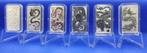 (A337) AUSTRALIA  RECTANGLE DRAGONS  ALLE JAREN, Ophalen of Verzenden, Losse munt, Zilver