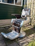 Vintage barberstoel, Huis en Inrichting, Stoelen, Ophalen, Gebruikt, Bruin, Vintage