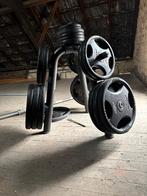 Lifemaxx Schijven + Technogym Standaard + Ziva Barbell, Sport en Fitness, Ophalen, Gebruikt, Benen, Overige typen