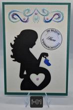 Geborduurde wenskaarten Zwangerschap, Nieuw, Man of Vrouw, Info@sparklecrafts.nl, Ophalen of Verzenden