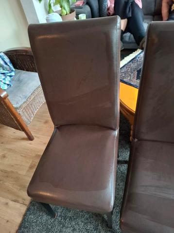 Bruine eetkamerstoelen - set van 3 beschikbaar voor biedingen