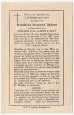 Hendrika S. Rekers 1871 Ootmarsum + 1943 Assendelft, Verzenden, Bidprentje