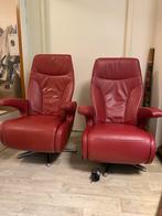 Sta op relax Fauteuil set leer electrisch, Huis en Inrichting, Fauteuils, Ophalen, Gebruikt, 75 tot 100 cm, Leer