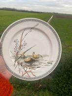Antiek bord, bord met zwanen,, Antiek en Kunst, Ophalen of Verzenden