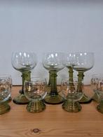 Prachtige set vintage roemer wijnglazen en borrelglaasjes, Antiek en Kunst, Antiek | Glas en Kristal, Ophalen of Verzenden