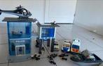 Politiebureau met toebehoren, auto’s, helicopter playmobil, Complete set, Gebruikt, Ophalen of Verzenden