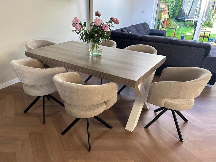 Eettafel, Huis en Inrichting, Tafels | Eettafels, Gebruikt, 50 tot 100 cm, 150 tot 200 cm, Vijf personen of meer, Rechthoekig