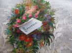 Antiek Poesieplaatje - Kinderen Bloemen Envelop 8 x 5.5 cm, Verzenden