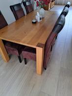 Zware massief houten eettafel, Huis en Inrichting, Ophalen, Gebruikt, Eikenhout, 200 cm of meer