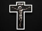 Opaline kruisbeeld / crucifix Jezus Christus aan het kruis, Antiek en Kunst, Antiek | Religie, Ophalen of Verzenden