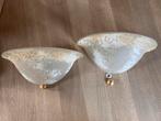 Wandlampen dik glas gouden accent - Gratis!, Ophalen, Gebruikt, Glas