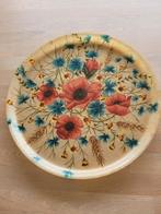 Vintage; dienblad met oa klaprozen en koornbloem: 38cm x 2cm, Antiek en Kunst, Ophalen of Verzenden