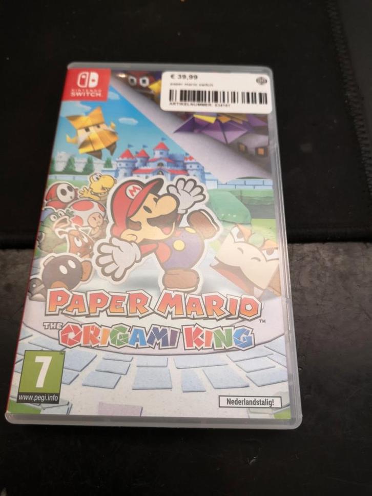 Paper Mario: The Origami King - Nintendo Switch, Spelcomputers en Games, Games | Nintendo Switch, Zo goed als nieuw, Avontuur en Actie