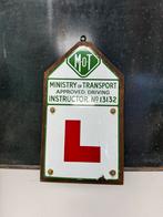 Vintage M.o.T. Rijinstructeur emaille Bord, Ophalen