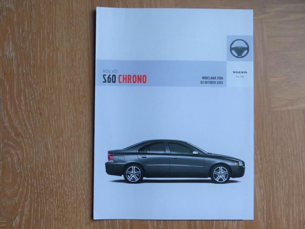 Volvo S60 Chrono brochure en prijslijst 2006, Verzenden, Zo goed als nieuw, Volvo