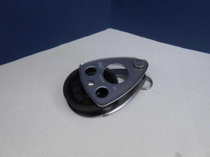 RVS Enkelschijfs voor 8 - 10 mm lijn, Watersport en Boten, Accessoires en Onderhoud, Gebruikt, Lijn of Blok, Ophalen of Verzenden