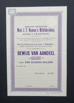 Wed.J.T. Numan's Blikfabrieken (Numan-Blikemba) A'dam 1913, Verzenden, Voor 1920, Aandeel