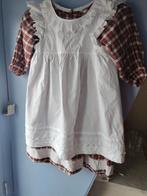 Dickens meisjes jurk met schort en mutsjes mt 128, Ophalen of Verzenden, Zo goed als nieuw, 122 t/m 128, Meisje