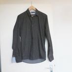 bruin /grijs gestreept overhemd , maat: M, Overige kleuren, WE, Gedragen, Halswijdte 39/40 (M)