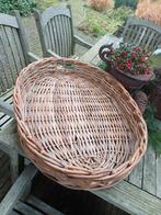 Grote rieten mand Pinelake lodge brocante XXL kerst servies, Ophalen of Verzenden