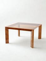 Italiaanse Midcentury Burlwood Vintage Wortelhout Eettafel, 100 tot 150 cm, Zo goed als nieuw, Rechthoekig, 50 tot 100 cm