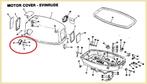 316171 Gebruikte motorkapsluiting 20 Johnson/Evinrude € 5,00, Watersport en Boten, Ophalen of Verzenden, Nieuw, Motor en Techniek