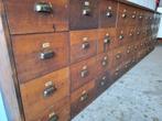 XXL vintage/industriële ladekast, grote houten winkelkast, Ophalen of Verzenden